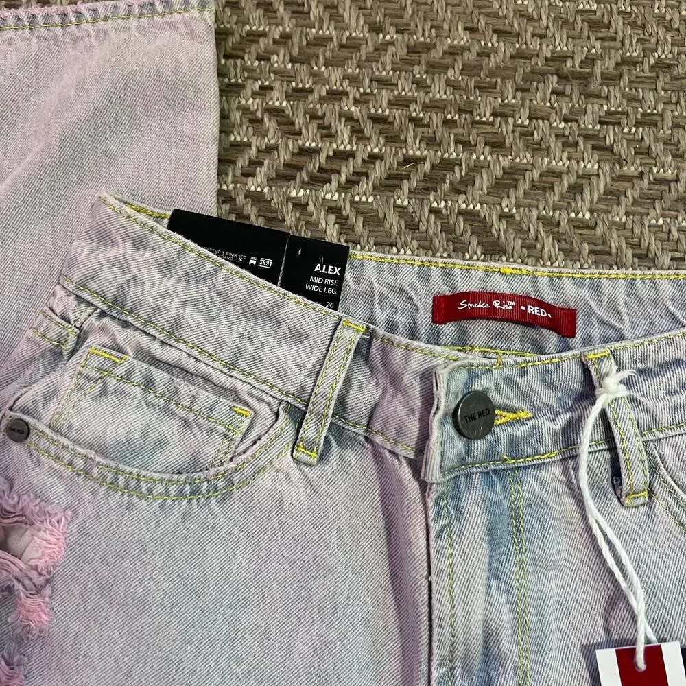 Smoke Rise Alex Mid Rise Wide Leg Curvy fit jean Sz 26